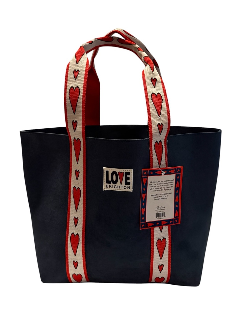 Brighton Limited Edition Velveteen Love Tote Bag